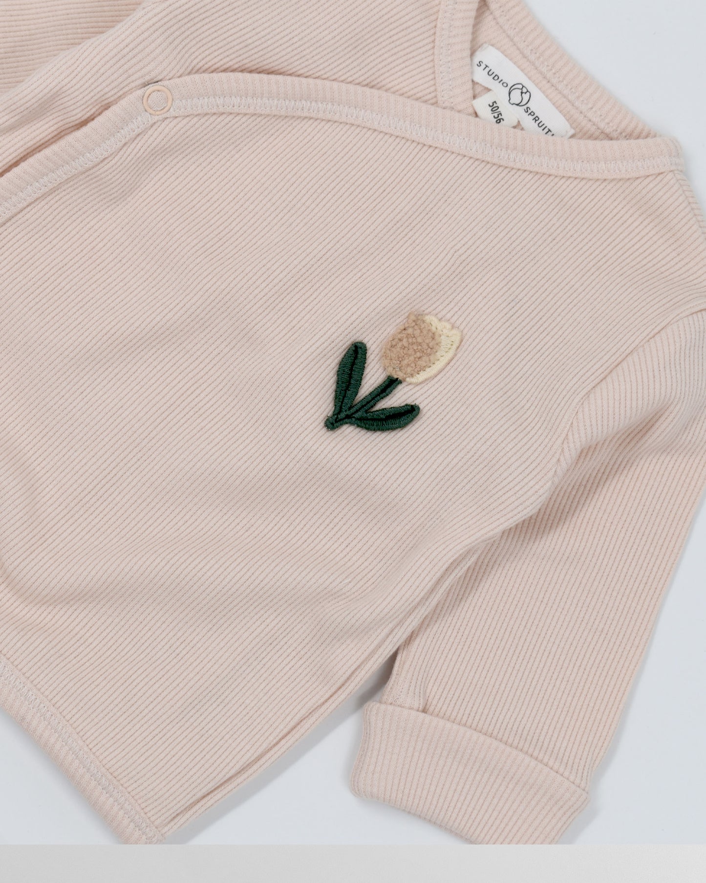 Wrap T-shirt Rib Crème
