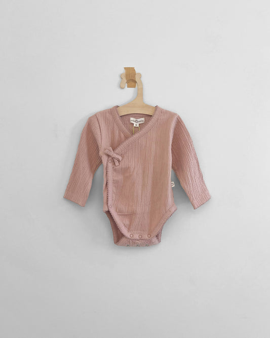 Romper wrap crinkle roze