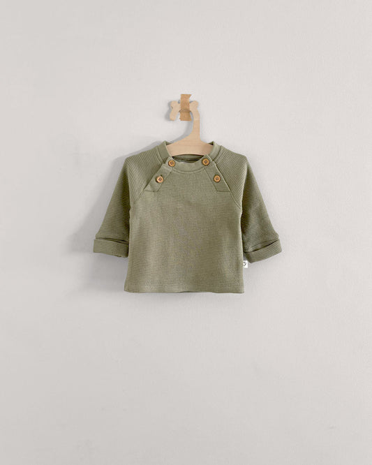 T-shirt waffle khaki