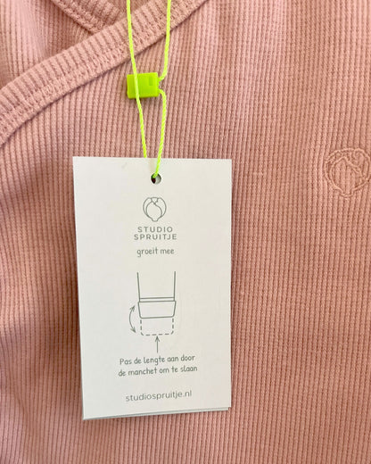Wrap T-shirt Rib Roze