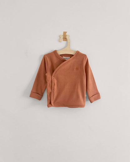 Wrap T-shirt cognac