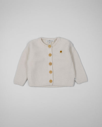 Vestje off-white met madeliefje
